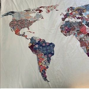 Urban Outfitters Bedding Queen Size Duvet Cover World Map Poshmark